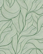 Organic Green Flowing Vines Rug