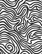 Abstract Swirls Black White Pattern Rug