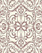 Elegant Floral Swirl Pattern Design Rug
