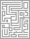 Abstract Maze Geometric Pattern Rug