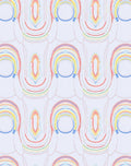 Abstract Rainbow Arc Pattern Rug