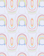 Abstract Rainbow Arc Pattern Rug