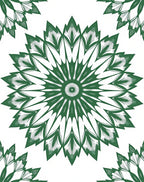 Intricate Radial Leaf Pattern Design Rug