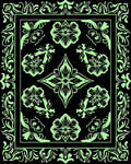 Art Nouveau Floral Border Design Rug