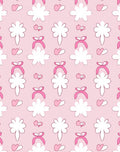 Cute Pink Heart Bow Pattern Rug