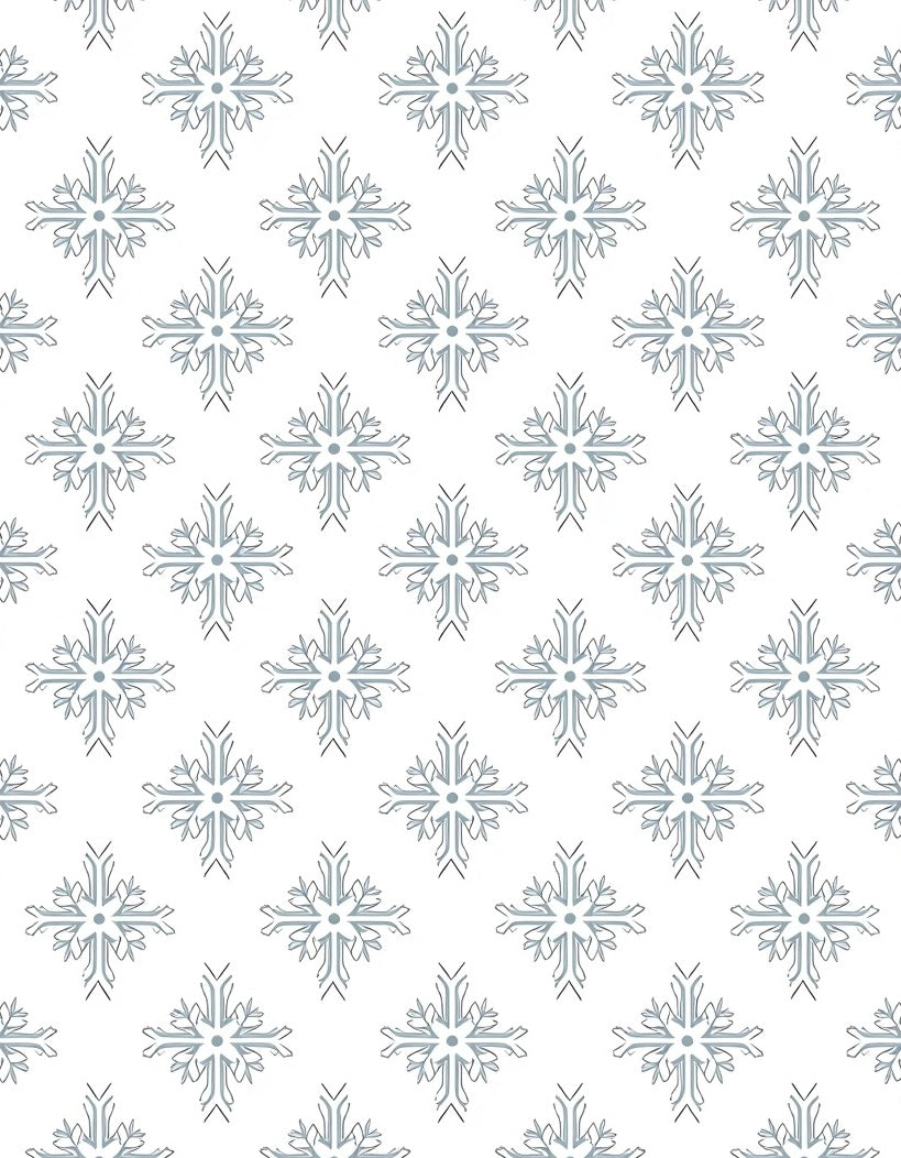 Elegant Snowflake Pattern Rug