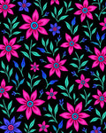 Vibrant Floral Swirls Pattern Rug