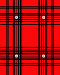 Bold Red Black Plaid Pattern Rug