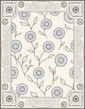 Delicate Floral Art Deco Pattern Rug