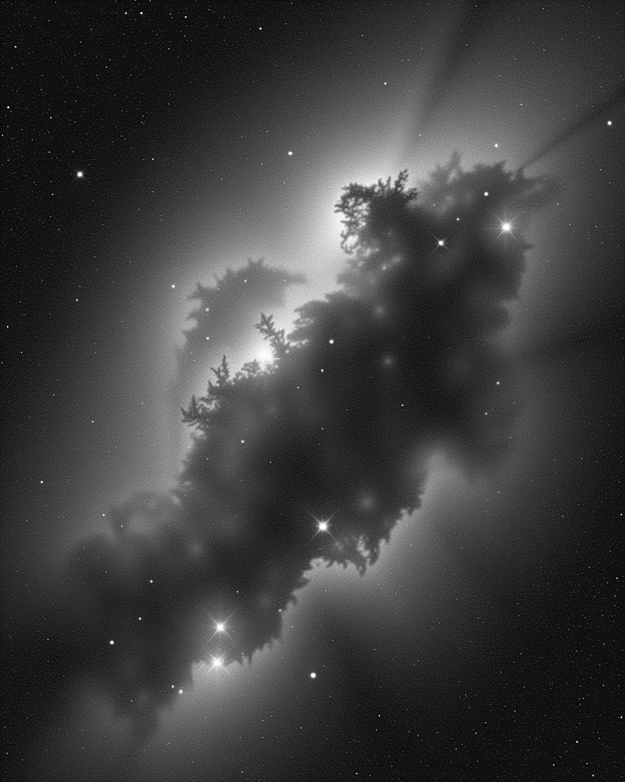 Cosmic Nebula with Starry Background Design Rug