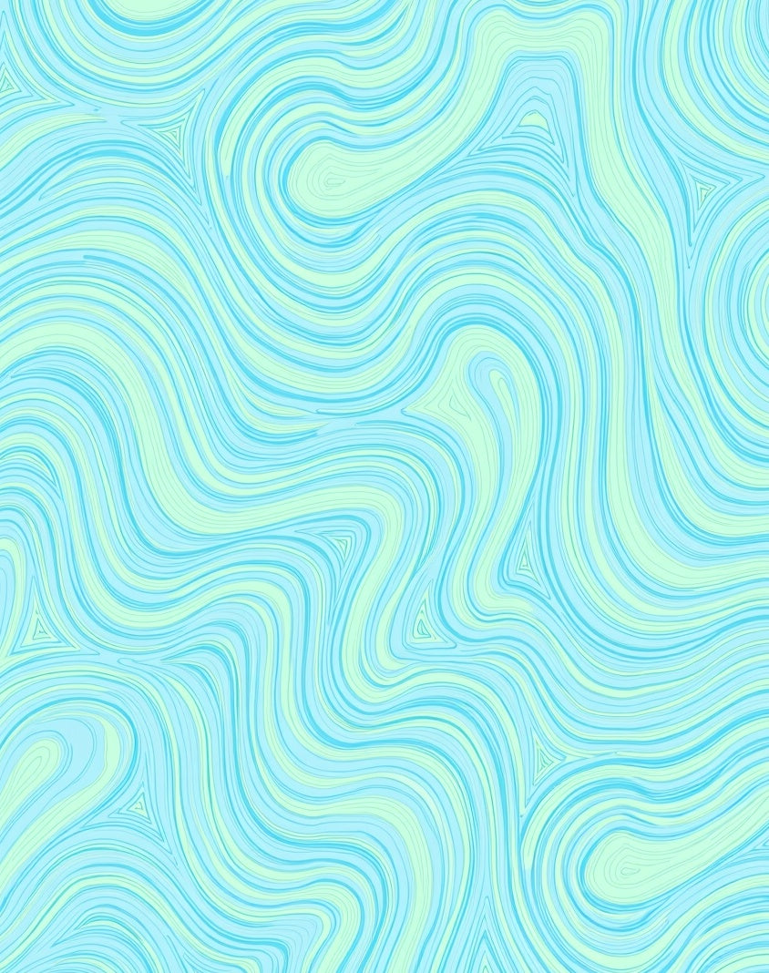 Abstract Swirls Of Light Blue Rug