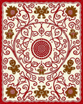 Whimsical Gingerbread Floral Pattern Rug