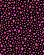 Pink Gemstone Pattern Print Rug