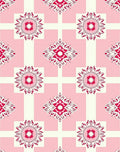 Pink Cream Floral Medallion Pattern Rug