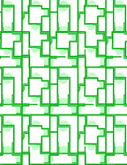 Geometric Green Lines Pattern Design Rug