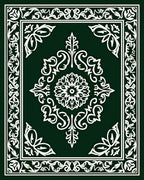 Classic Ornate Floral Medallion Design Rug