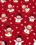 Cute Snowmen Star Pattern Rug