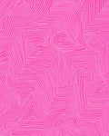 Vibrant Pink Geometric Line Art Rug