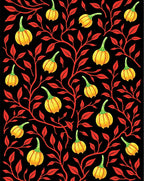 Gourd Vine Floral Pattern Rug