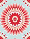 Crimson Petal Symmetry Design Rug
