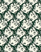 Whimsical Dark Green Swirls Pattern Rug