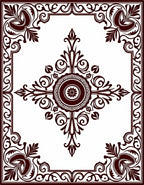 Ornate Flourish Geometric Pattern Rug