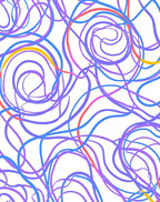Whimsical Swirl Abstract Design Rug