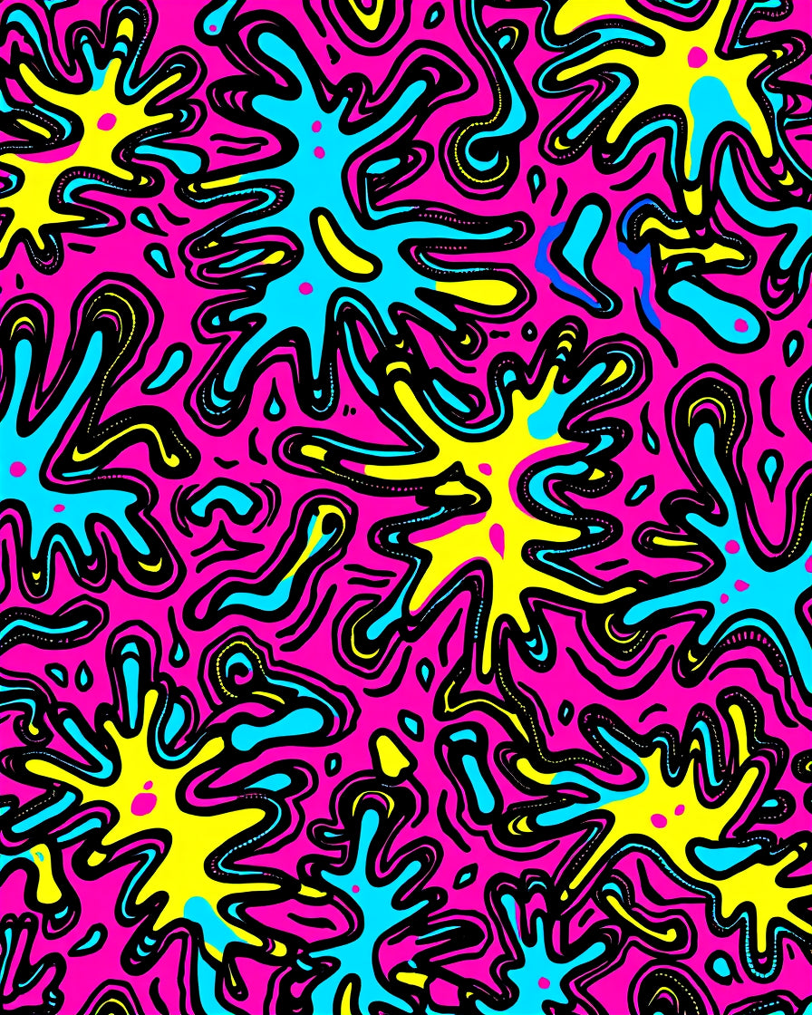 Vibrant Splash Pattern Design Rug