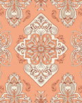 Ornate Floral Paisley Pattern Peach Rug