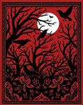 Spooky Crow Forest Silhouette Design Rug