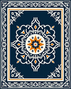 Ornate Mandala Patterned Classic Rug