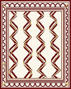 Striped Ribbon Geometric Pattern Rug