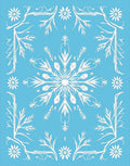 Arctic Blue Winter Bloom Medallion Rug