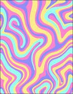 Pastel Swirl Patterned Abstract Rug