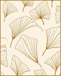 Minimalist Ginkgo Leaf Line Art Rug