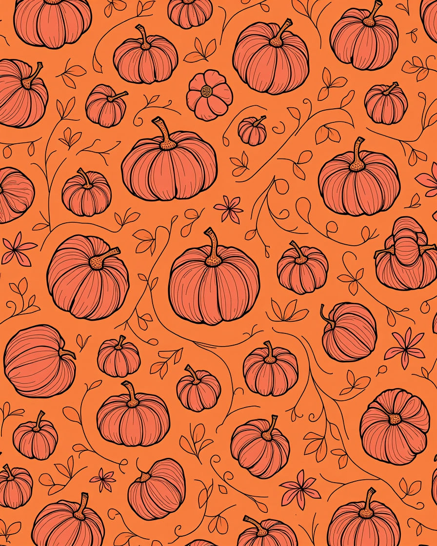Pumpkin Patch Pattern Rug