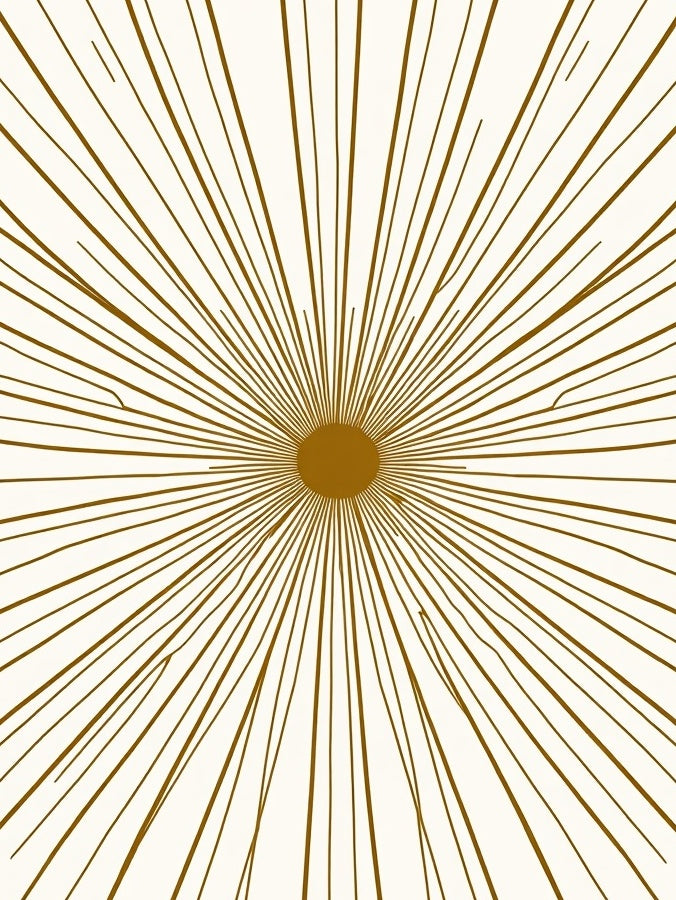 Radiating Sunburst Pattern Rug
