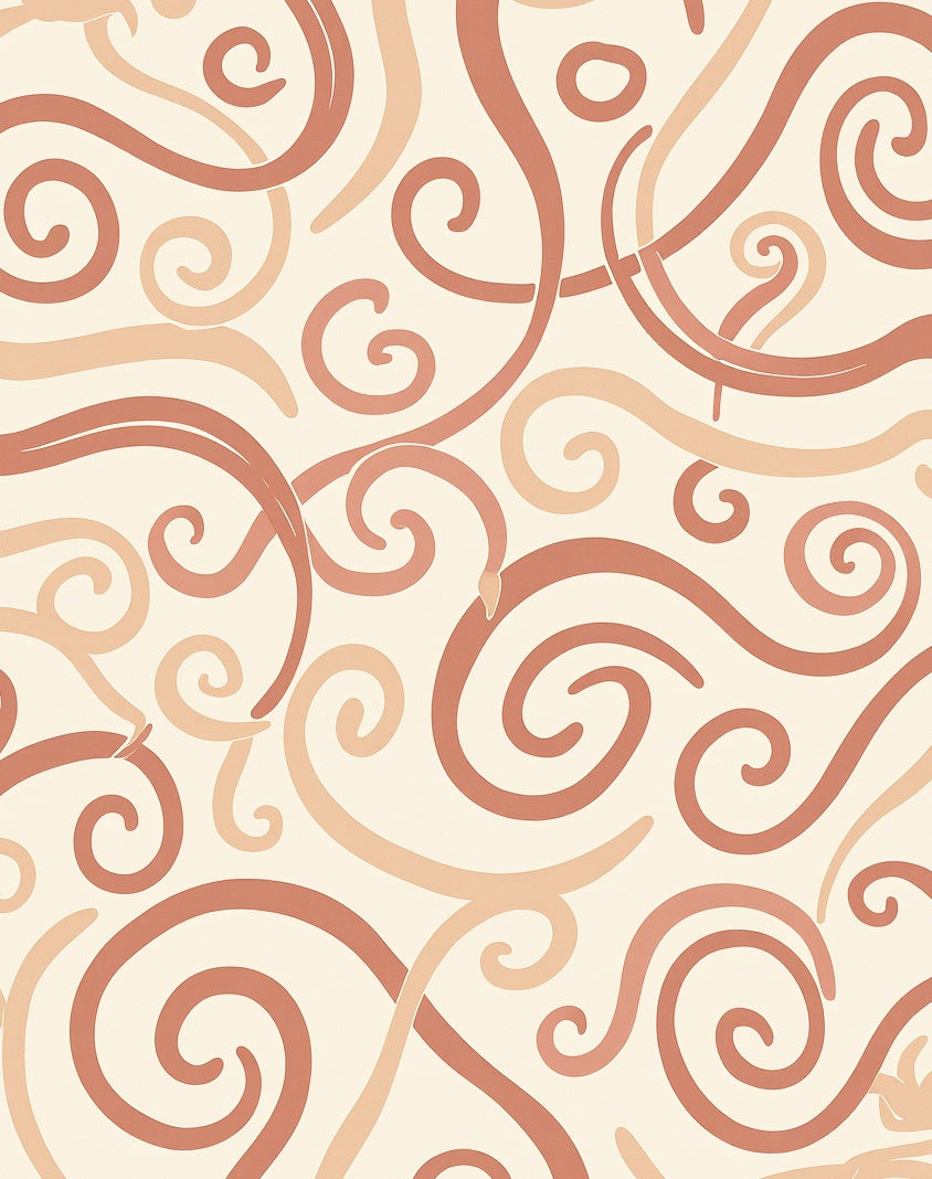 Clay Swirls Abstract Pattern Rug