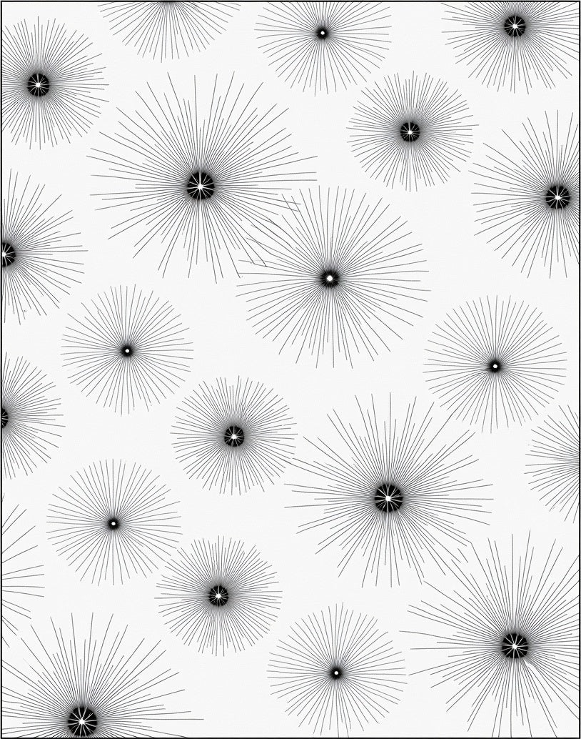 Modern Dandelion Burst Pattern Rug