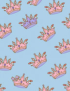 Pink Purple Crown Patterned Design Rug