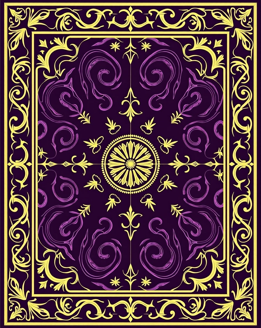 Regal Floral Swirls Pattern Rug
