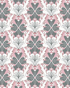 Art Nouveau Floral Scroll Pattern Rug