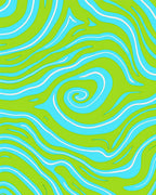 Groovy Abstract Swirl Pattern Rug