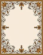 Ornate Floral Scrollwork Design Rug