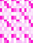 Pink White Gradient Block Pattern Rug