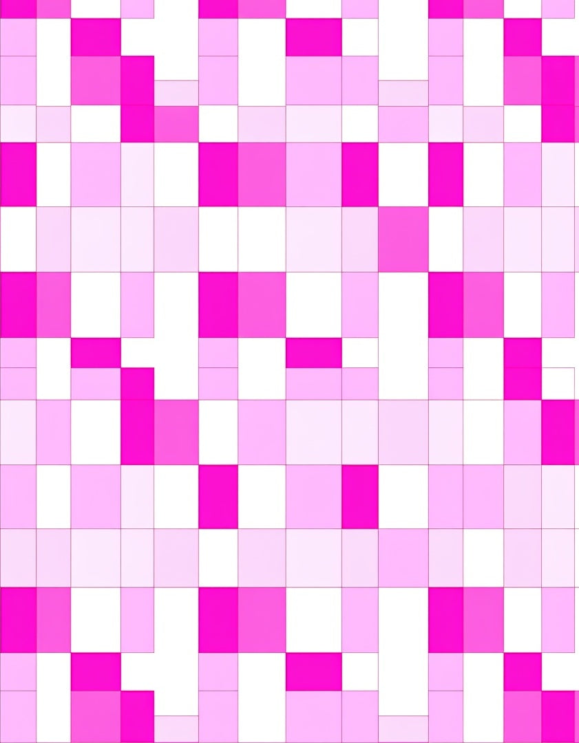 Pink White Gradient Block Pattern Rug