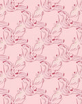 Abstract Figure Outline Pink Rug