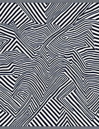 Abstract Black White Line Art Rug