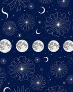 Celestial Moon Flower Garden Design Rug