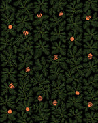 Green Fir Branch Orange Berry Rug